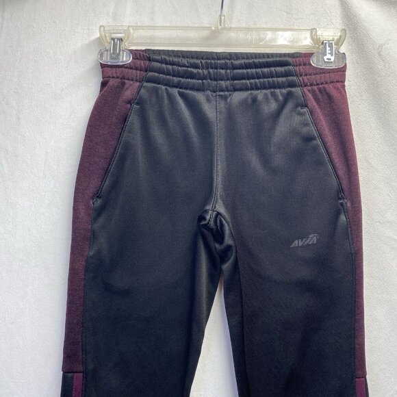 Avia Athletic Drawstring Waist Jogger Pants Boys Small (8) Black Side Pockets - Picture 10 of 16